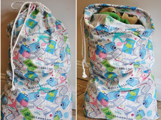 Drawstring laundry bag pattern clearance